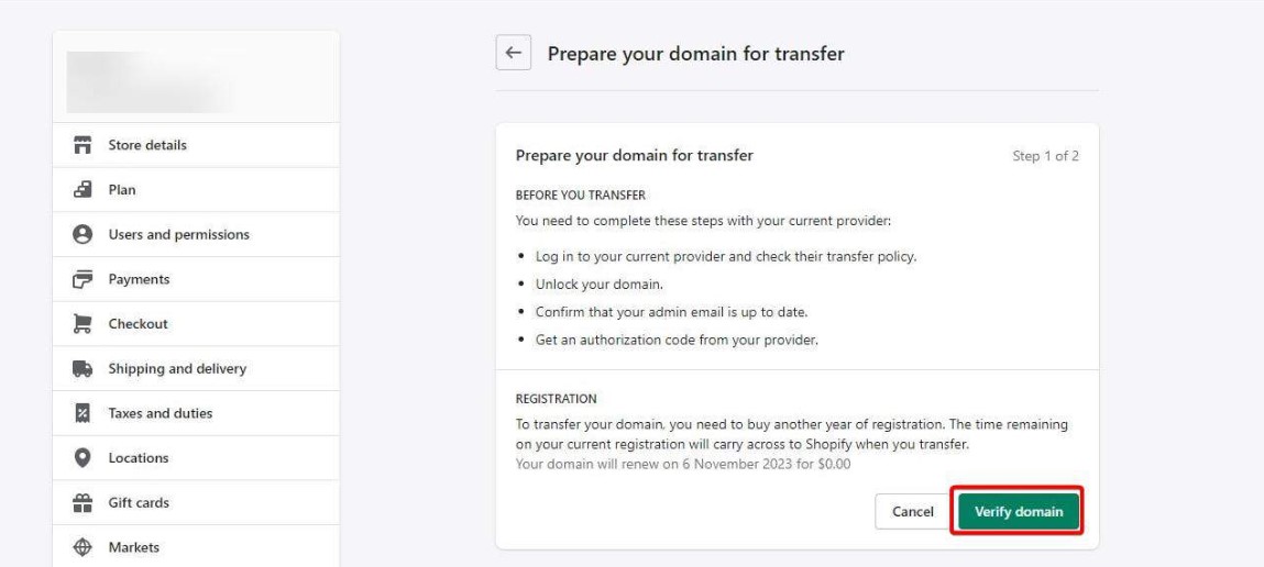 Click Next and then click Verify connection.